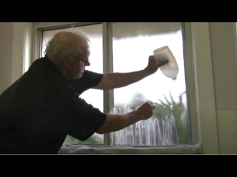 WINDOW CLEANING ✅CLEAN FROSTED BATHROOM WINDOW GLASS EASY WAY
