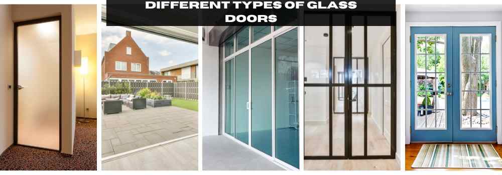 Different types of glass doors banner