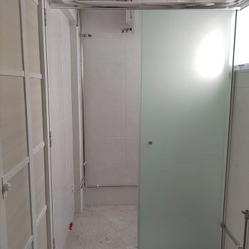 frosted glass shower screen