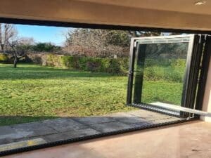 Bi-fold door glass repaired at our clients house located in Mosman NSW