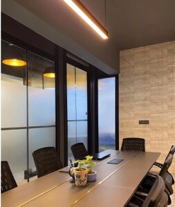 Reeded glass partitions at Aircrex