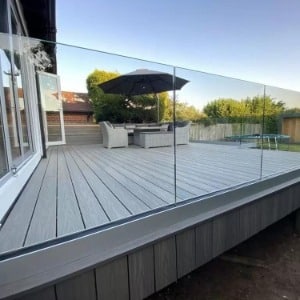 glass patio balustrade