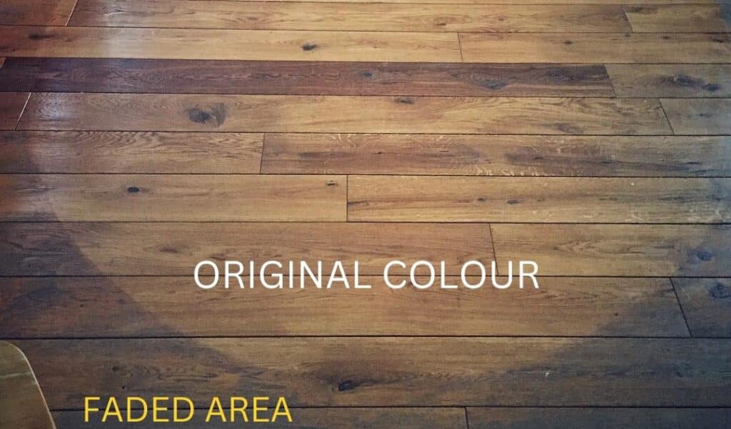 faded floor due to UV